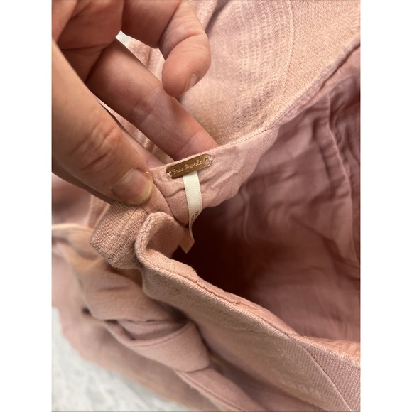 Free People Dress Women's S Pink Coquette Sheath Mini Open Back Lined Cotton NWT - Picture 5 of 10